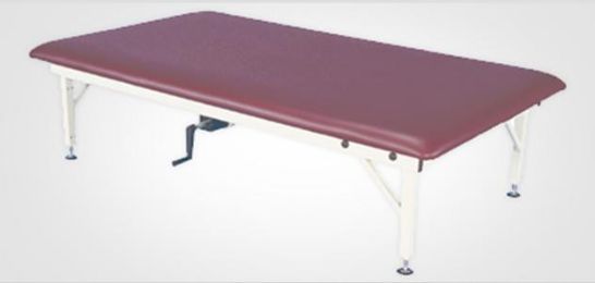 Armedica Manual Height Adjustable Steel Mat Treatment Table with Hand Crank
